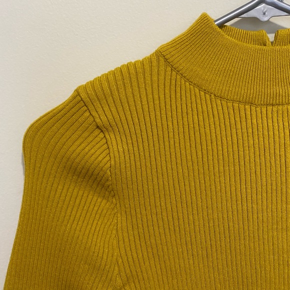 Yellow Backless Turtleneck Bodysuit - Picture 3 of 3